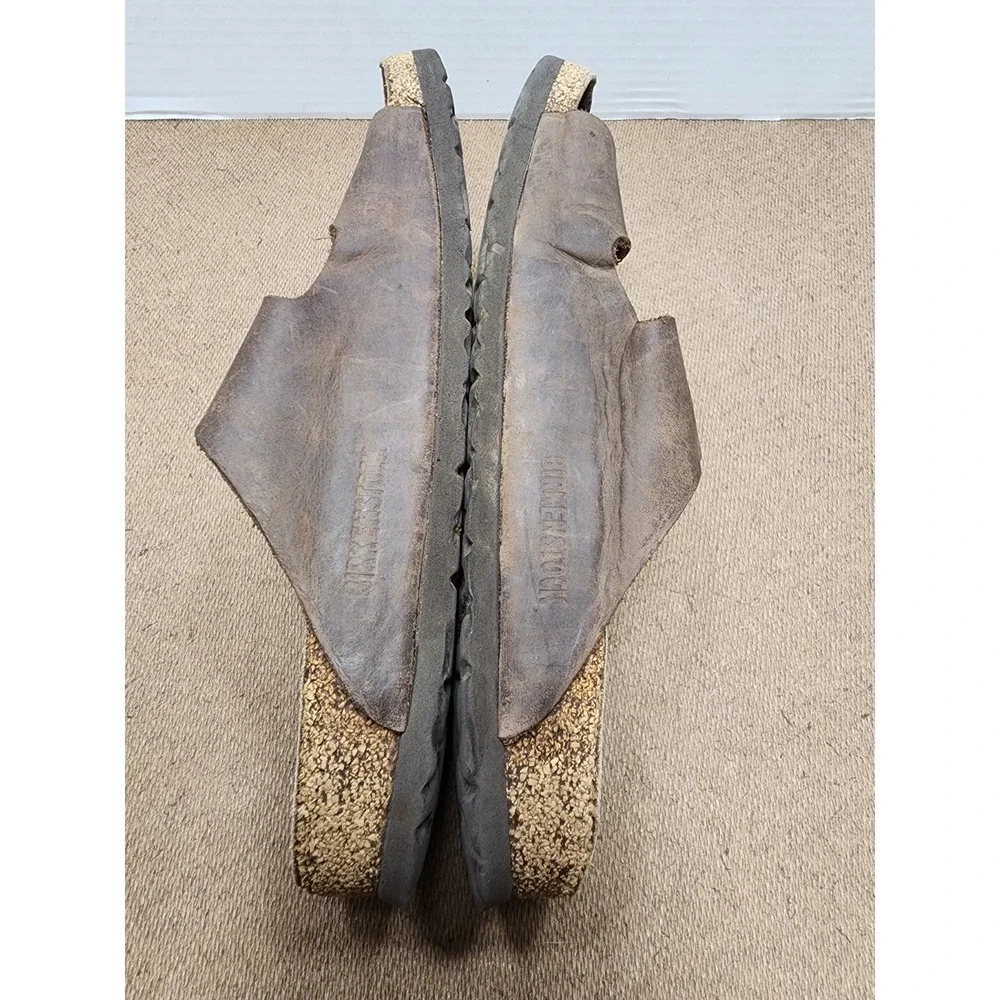 Birkenstock Two Strap Arizona Sandals Brown Leather Women 10 Men 8